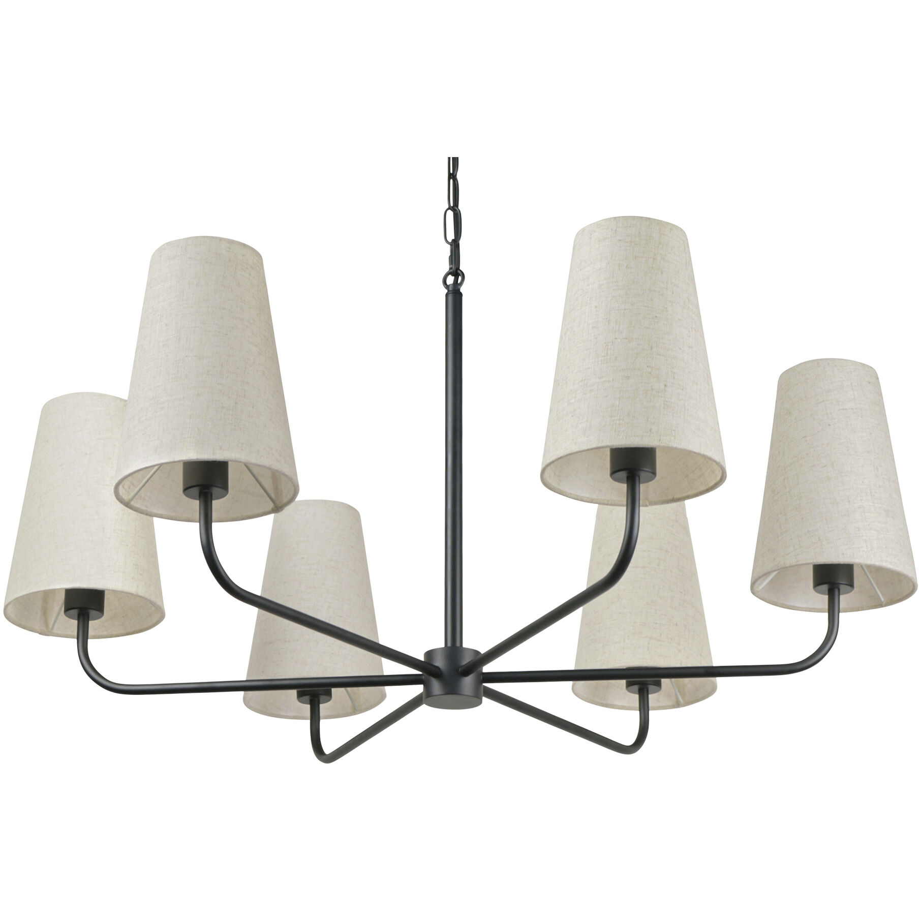 Mathis 6 Light 37.1 inch Black Chandelier Ceiling Light